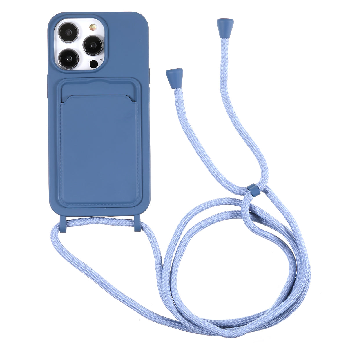 Stødsikker etui til iPhone 14 Pro Max flydende silikonecover Anti-drop telefoncover med kortslotstrop Stødsikker etui til iPhone 14 Pro Max flydende silikonecover Anti-drop telefoncover med kortslotstrop